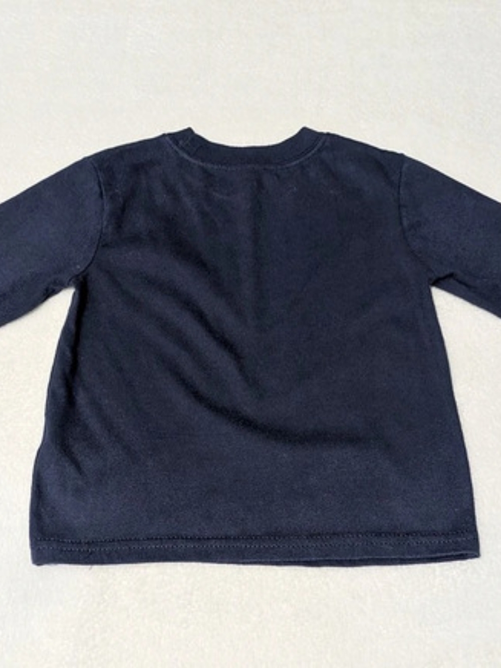 Garanimals Baby Boys Navy Blue Solid Long Sleeve T-Shirt - Size 18M